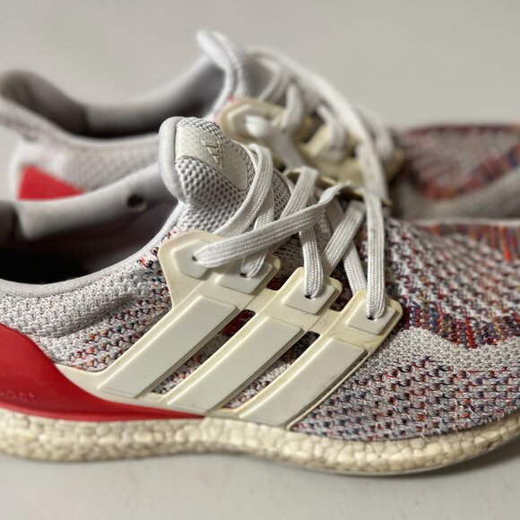 Adidas Ultra Boost Size 11.5 Red, Cream & White Running Shoes main image 5